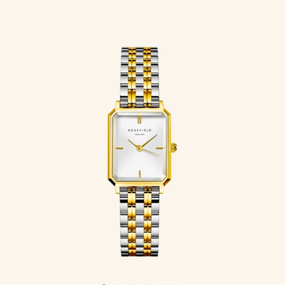 Rosefield The Octagon XS watch- Duotone Gold